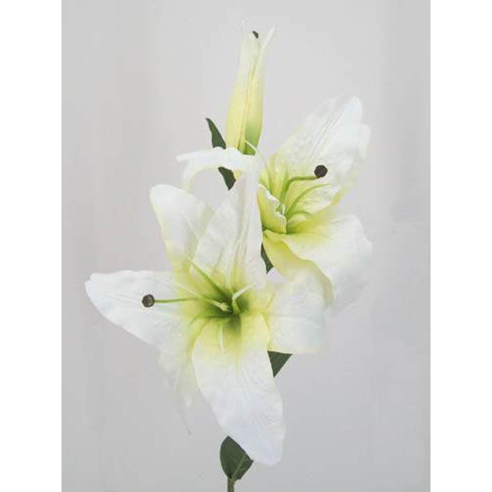 Artificial Lilies Casablanca Cream 80cm Artificial Flowers